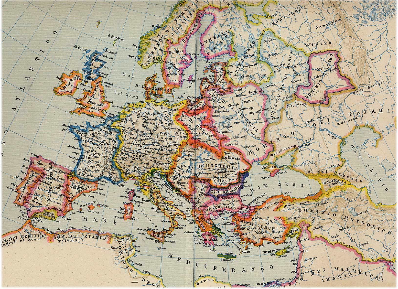 Europa Cartina Del 1492