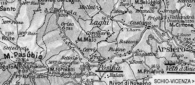 Adige LO SCHIERAMENTO DELLE ARTIGLIERIE ITALIANE FRA ADIGE E BRENTA AL 29 MAGGIO 1916. 