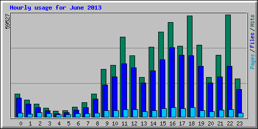 Hourly usage for June 2013
