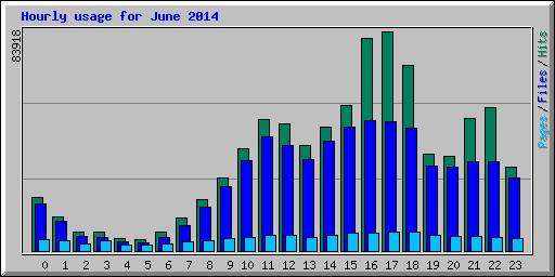 Hourly usage for June 2014