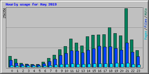 Hourly usage for May 2019