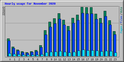 Hourly usage for November 2020